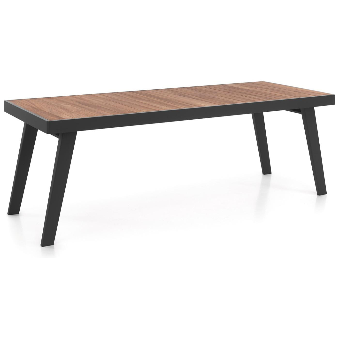 Table de jardin Corsica 220x90cm noire Gescova