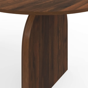 Table à manger Japandi effet bois noyer 160cm