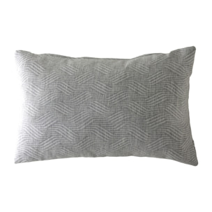 Lot de 2 housses de coussin jacquard TEVERE-B 30x50 cm gris