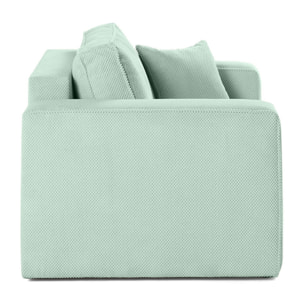 Topaze - fauteuil - en velours texturé - Bleu