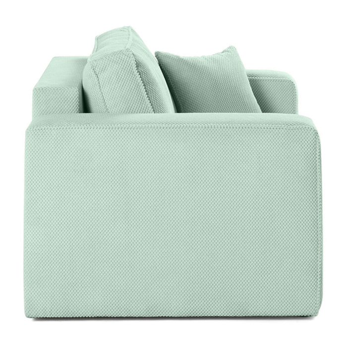 Topaze - fauteuil - en velours texturé - Bleu