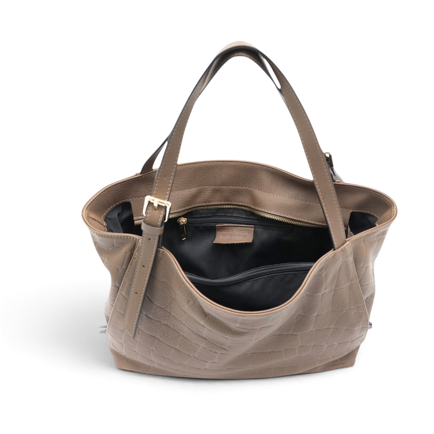 Borsa a Spalla Cheval Firenze Sarin Croc Taupe Scuro