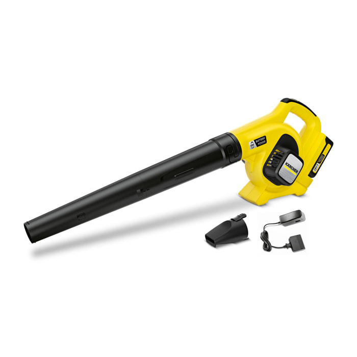 Souffleur de feuilles Karcher LBL 2 - Vitesse air 110 km/h- Volume air 450 m³/h- Batterie 18V 2-5 Ah