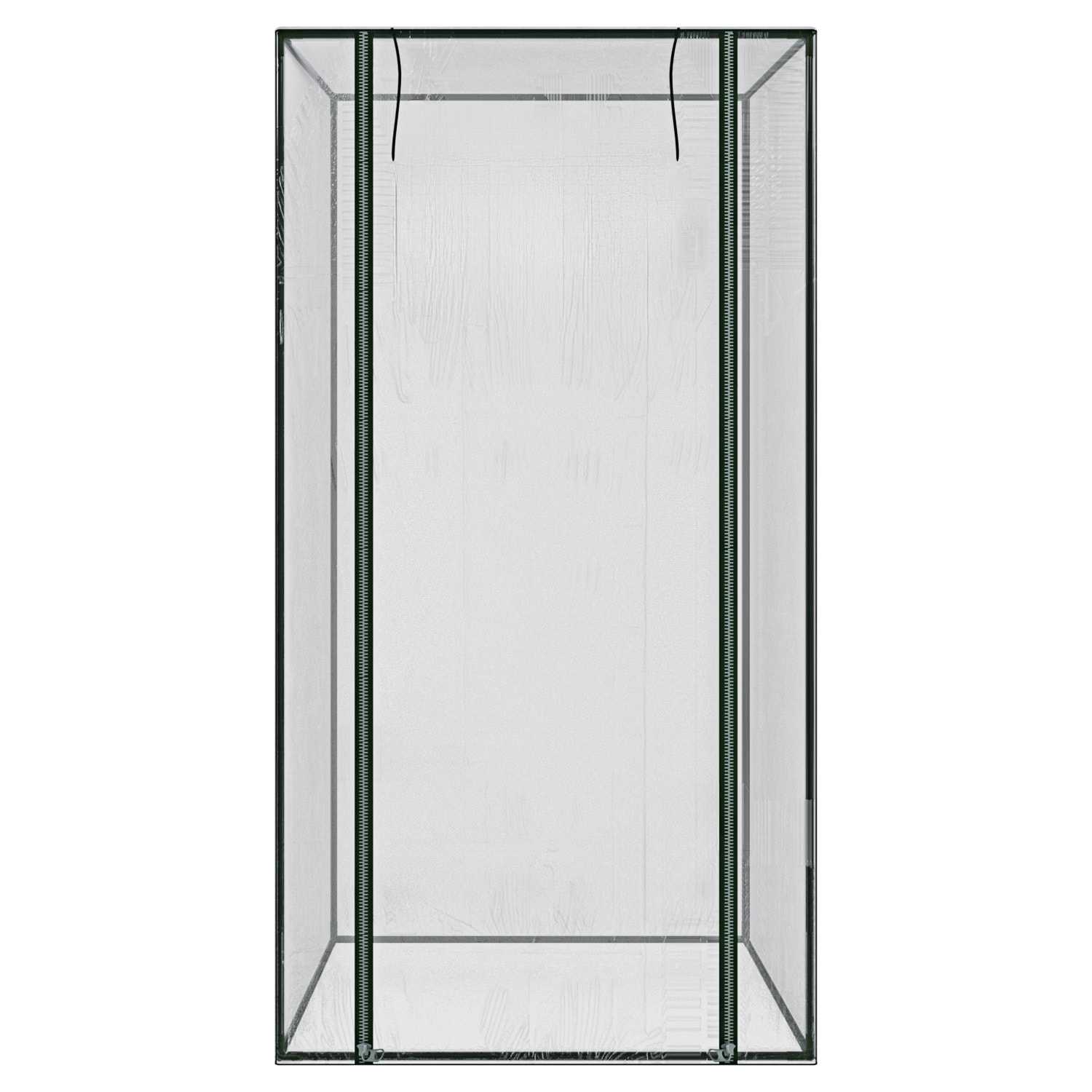 Serra Per Orto Giardino Terrazzo Balcone Senza Ripiani Struttura Metallo Verniciato Telo Trasparente PVC Con Porta Avvolgibile Apertura 95x70x190 Cm