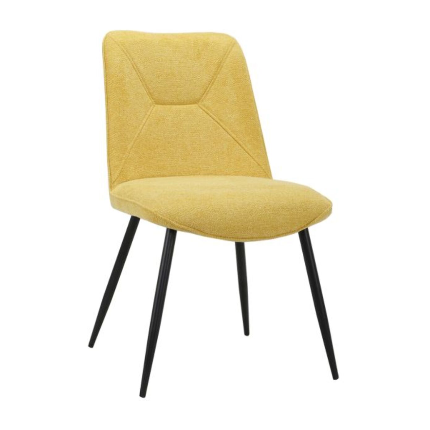 Chaise en tissu avec pieds fins en métal - PERRINE