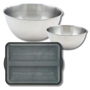 Set de 4 ustensiles de pâtisserie moule à gâteaux 2 bols et spatule pâtisserie Silicone fibre de verre Silicone fibre de verre Zenker  Silicone fibre de verre