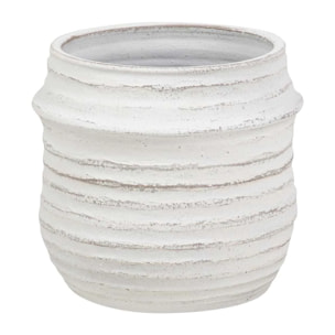 Macetero Ceramica Blanco 28x28x23 Cm