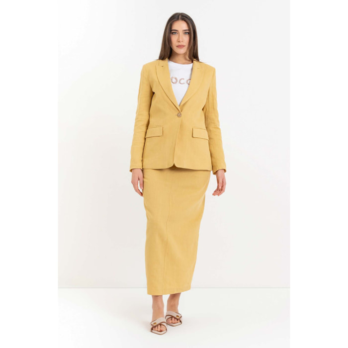 Kocca - Giacca monopetto da donna in lino e cotone Donna