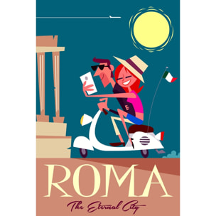 Tableau voyage en amoureux Toile imprimée