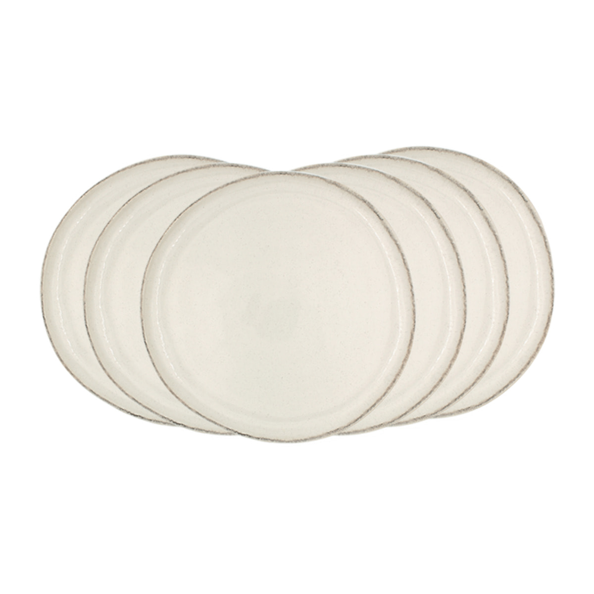 Lot de 6 grandes assiettes, COTON