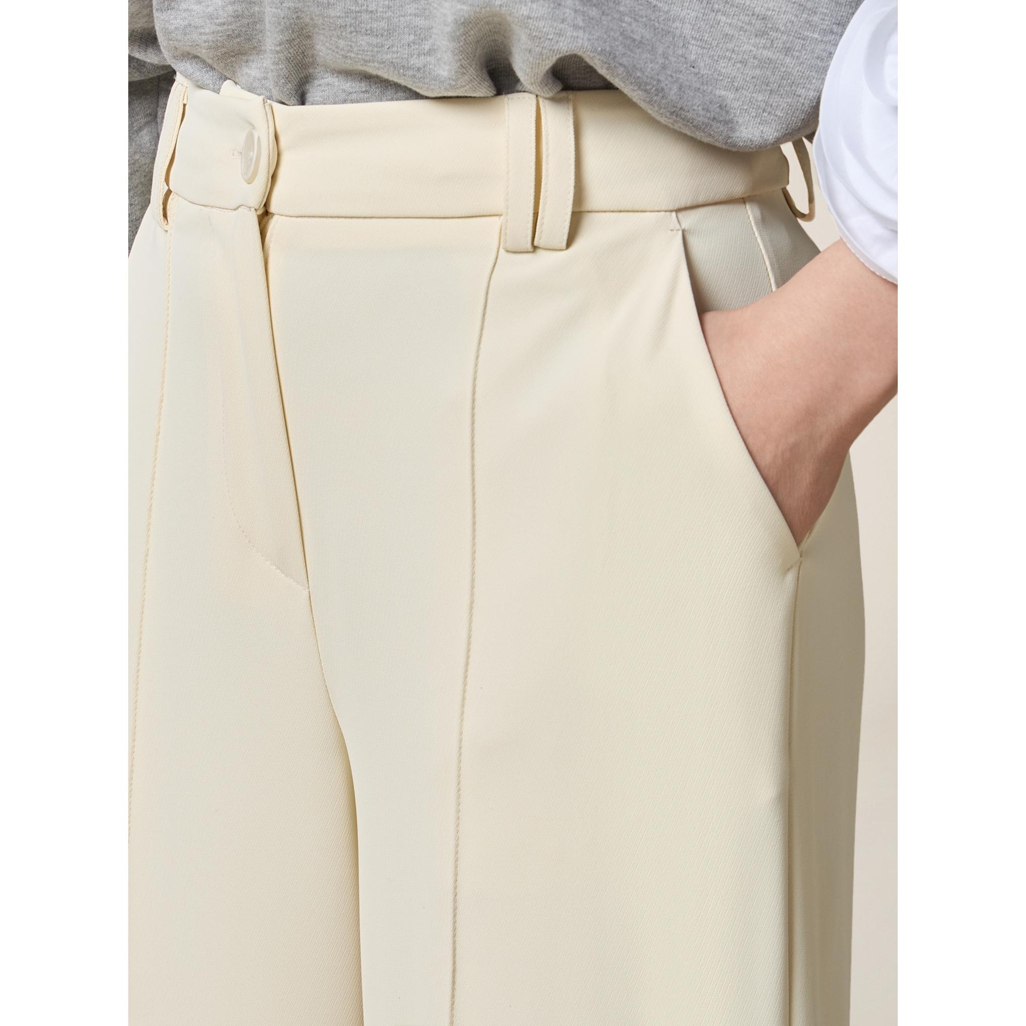 Oltre - Pantaloni wide leg in cady - Bianco