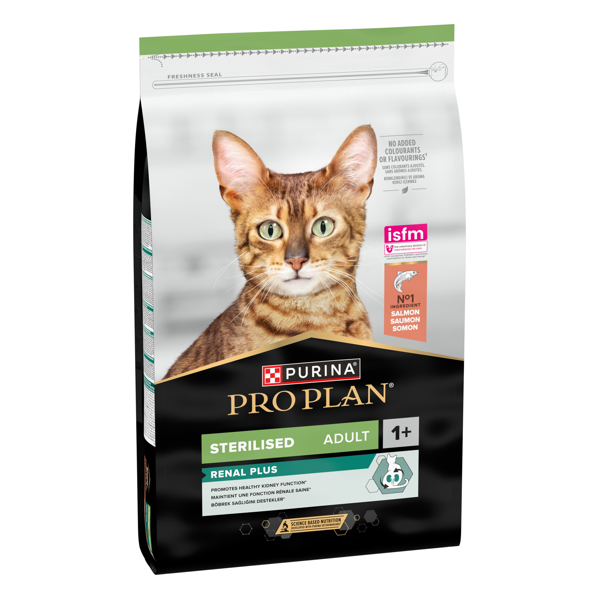 Lot Pro Plan Chat Stérilisé Adulte RENAL PLUS Saumon 10kg et Boeuf Poulet 10x85g