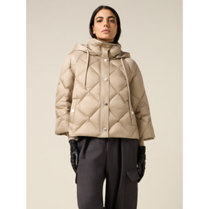Oltre - Cappa in nylon trapuntato - Beige