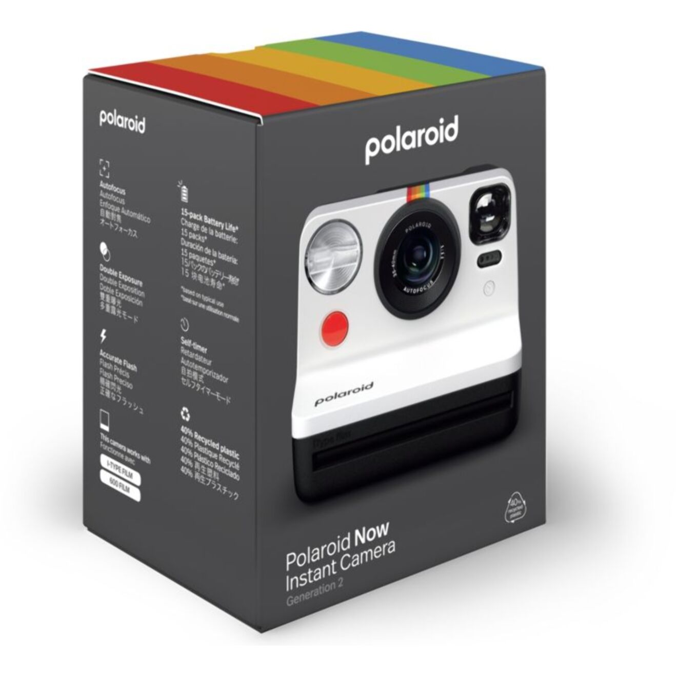 Appareil photo Instantané POLAROID Now Génération 2 - Black & White