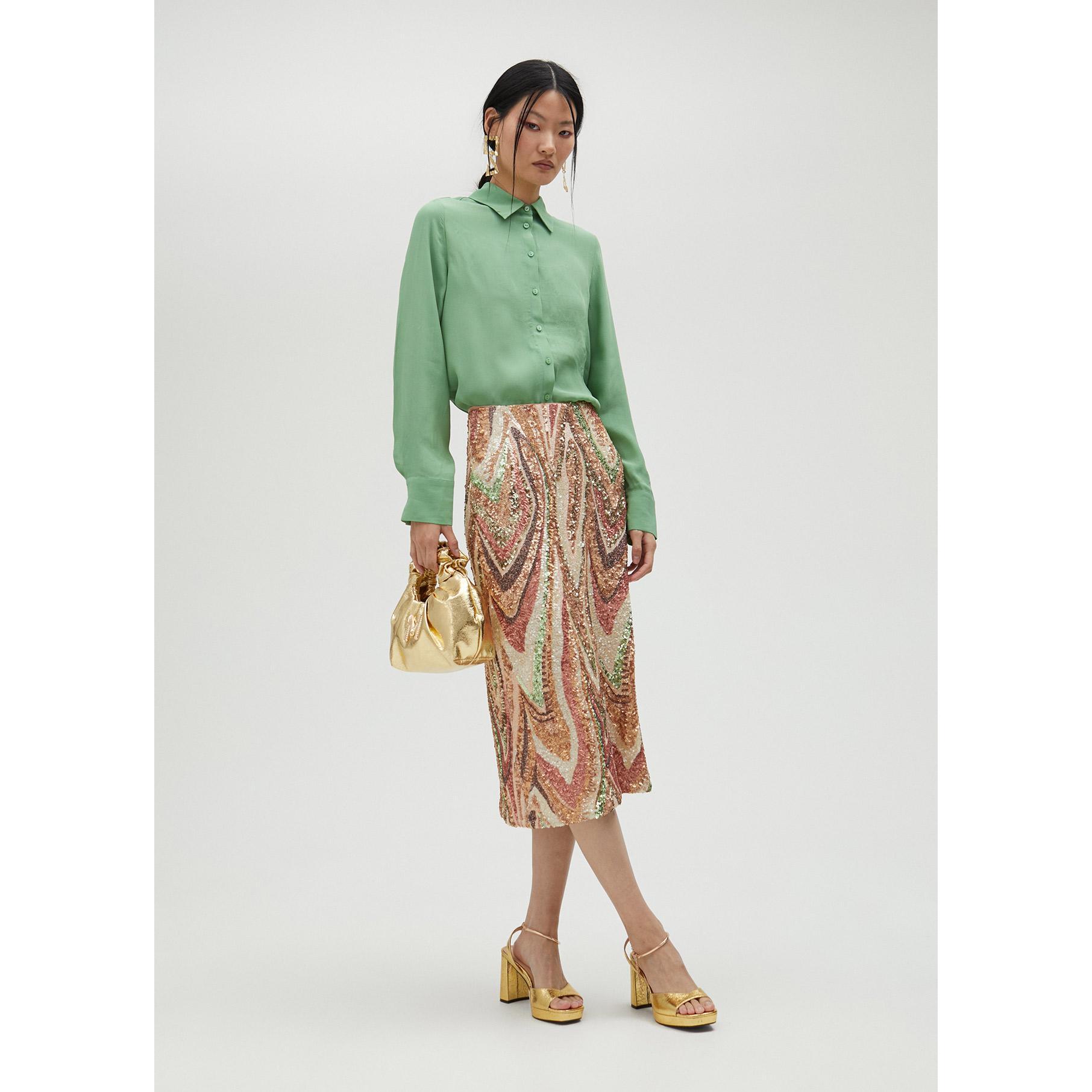 Gonna paillette stretch