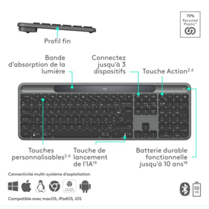 Clavier sans fil LOGITECH Signature Slim Solar+