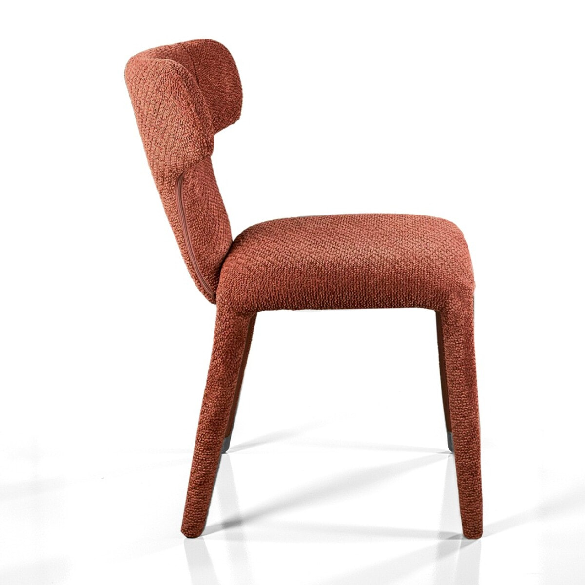Lot de 2 chaises de salle à manger Tomasucci HERD, en tissu, rouge brique, 60 × 50 × 81 cm