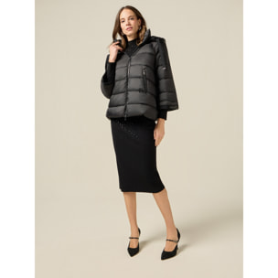 Oltre - Gonna in maglia con cristalli - Nero