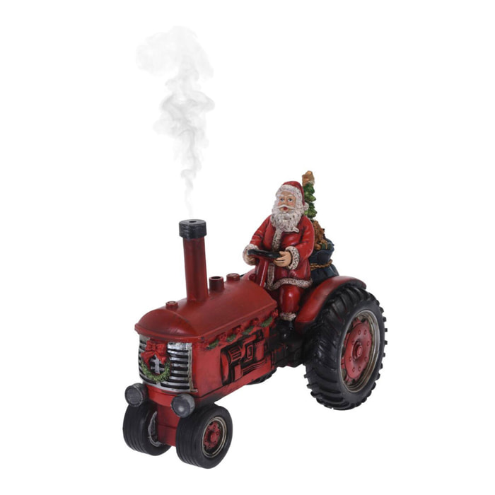 Tractor papá noel con pulverizador de niebla, sonido y luces led multicolores