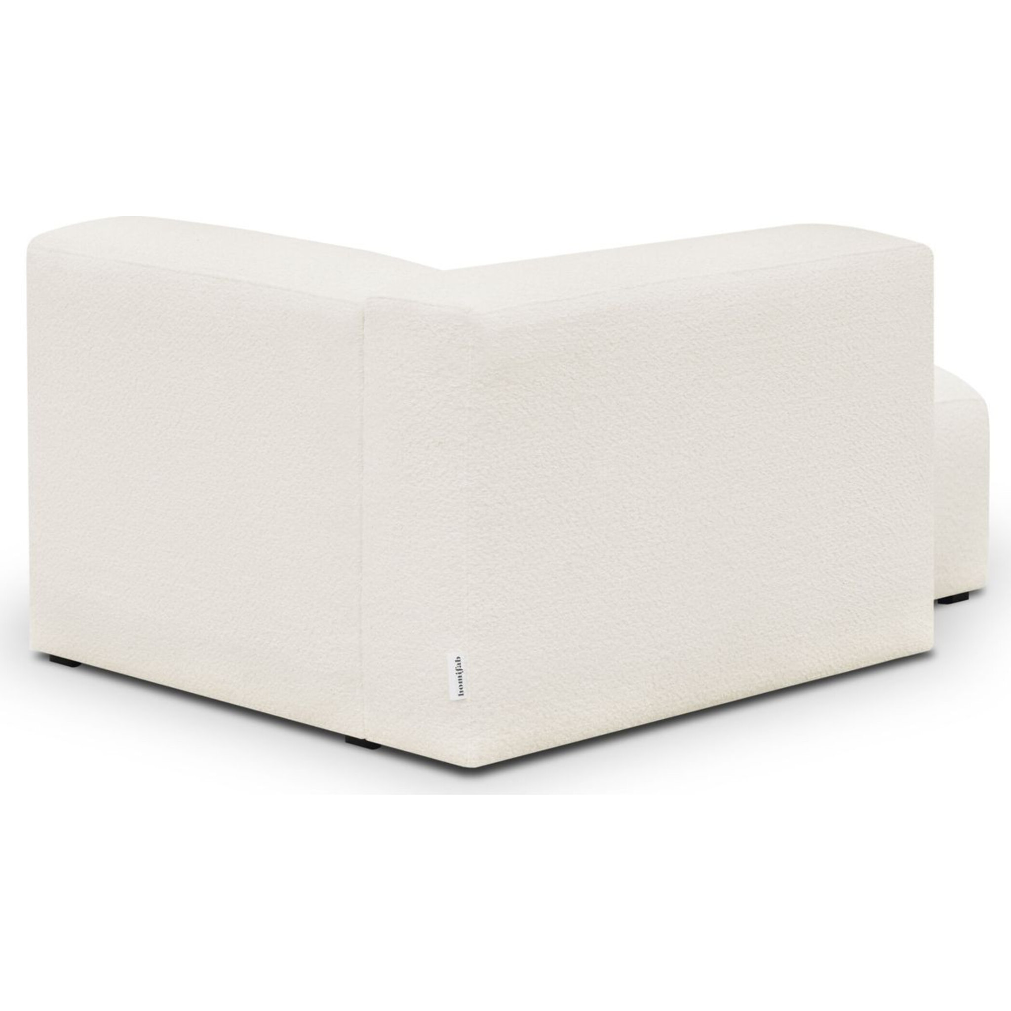Méridienne d'angle à droite modulable en tissu bouclette - MODULO