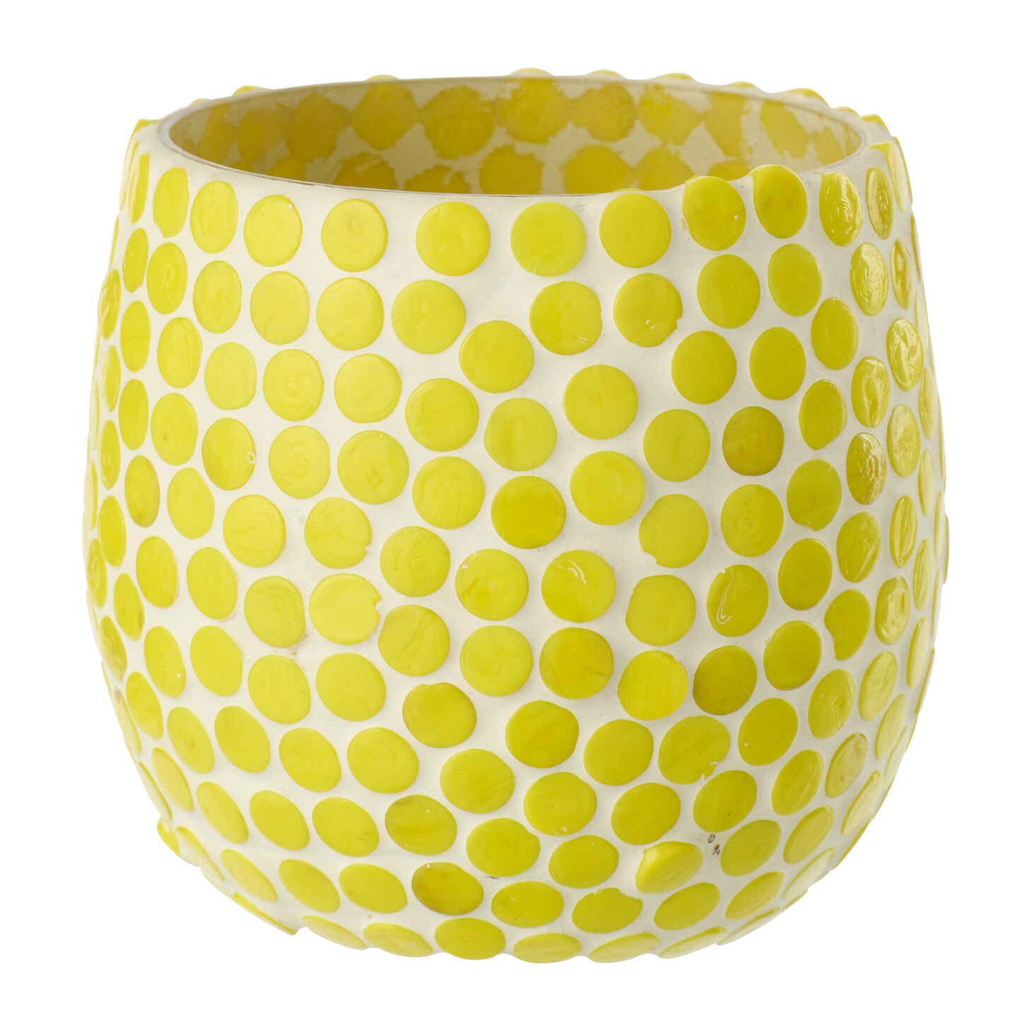 J-Line Chandelier Mosaïque - verre - jaune - medium
