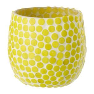 J-Line Chandelier Mosaïque - verre - jaune - medium