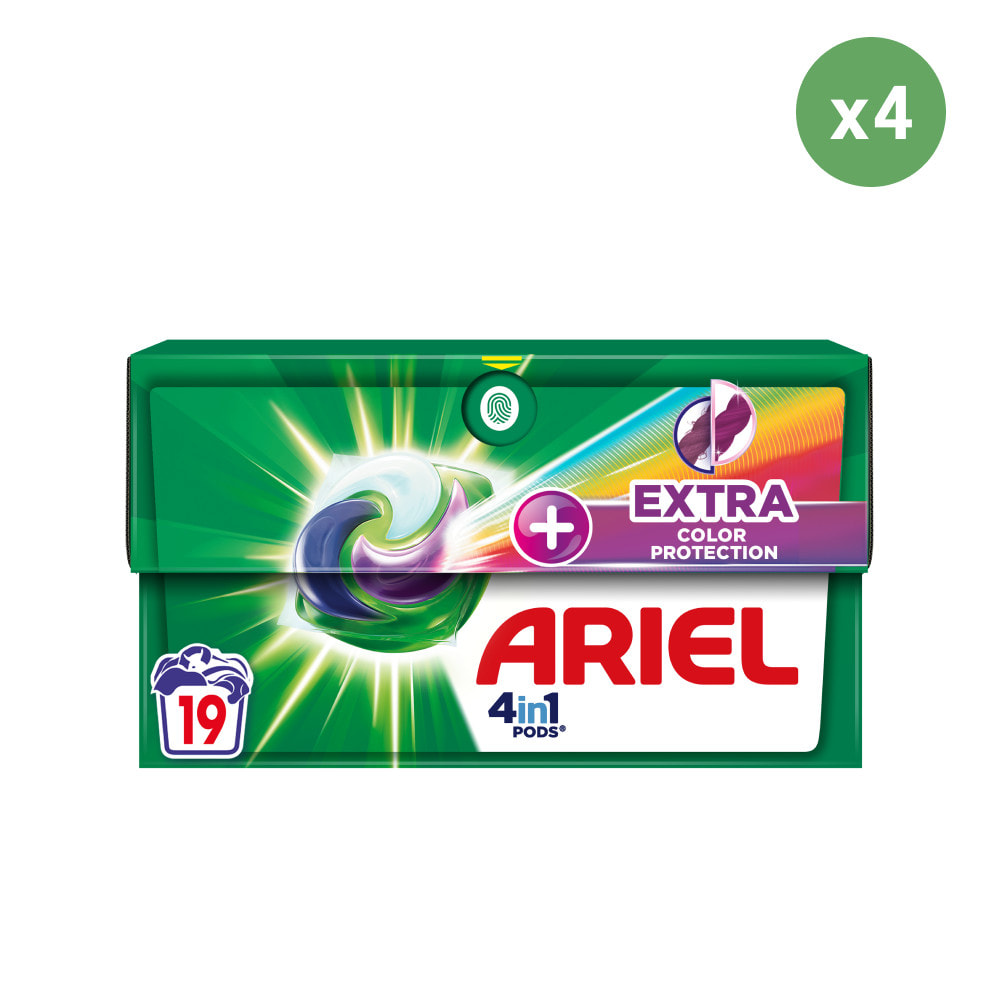 4x19 Pods+ Complete Fiber Protection, Lessive En Capsules Ariel