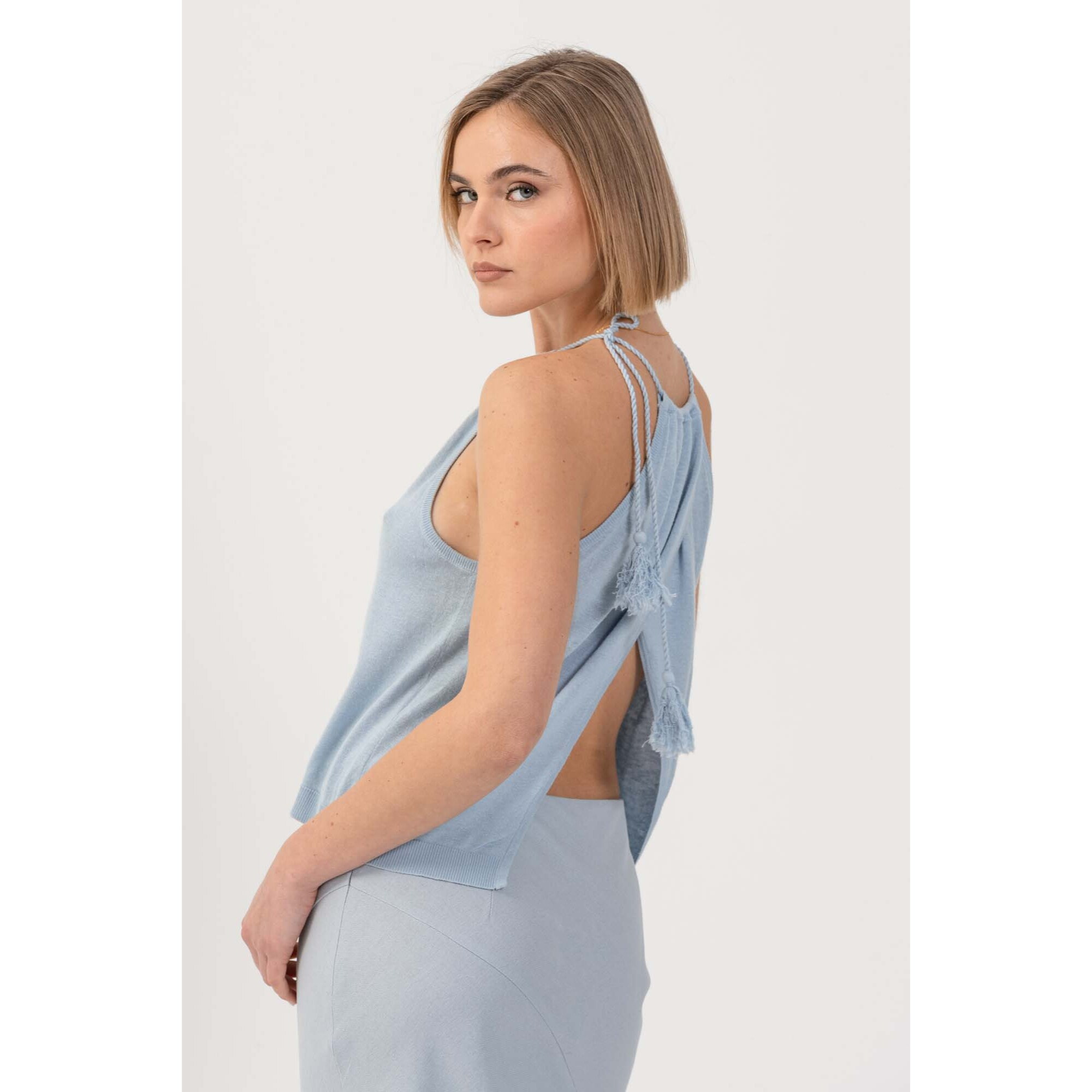 Kocca - Top in maglia con scollo all'americana Donna