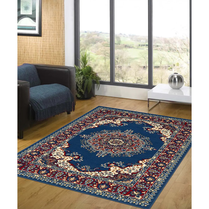 Tappeto Disegno Orientale Classico Azzurro