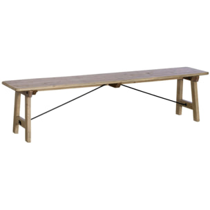 Banc de table bois recyclé clair 186 cm SALERNE