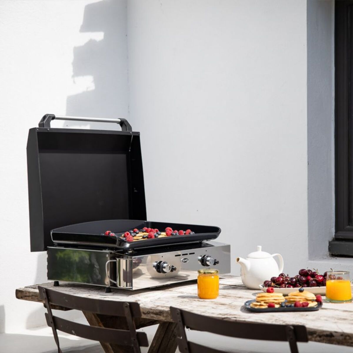 Plancha gaz ENO Initial 50 Inox 2 brûleurs à poser, 47x36 cm