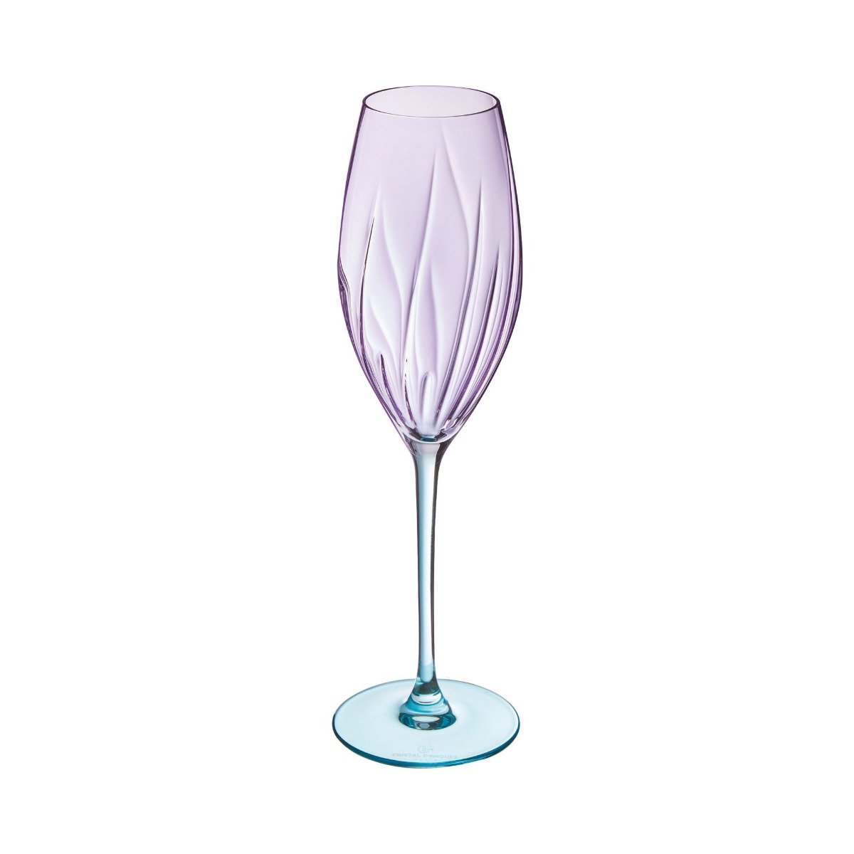 4 copas de champán de colores 21 cl Swirly Spring - Cristal d'Arques