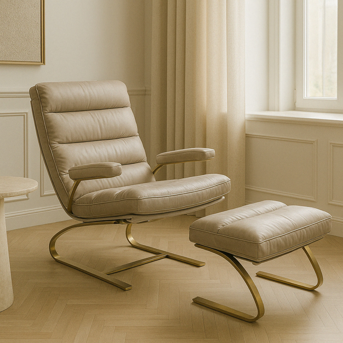 Fauteuil et repose-pieds Novel Kare Design