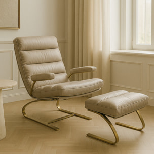 Fauteuil et repose-pieds Novel Kare Design
