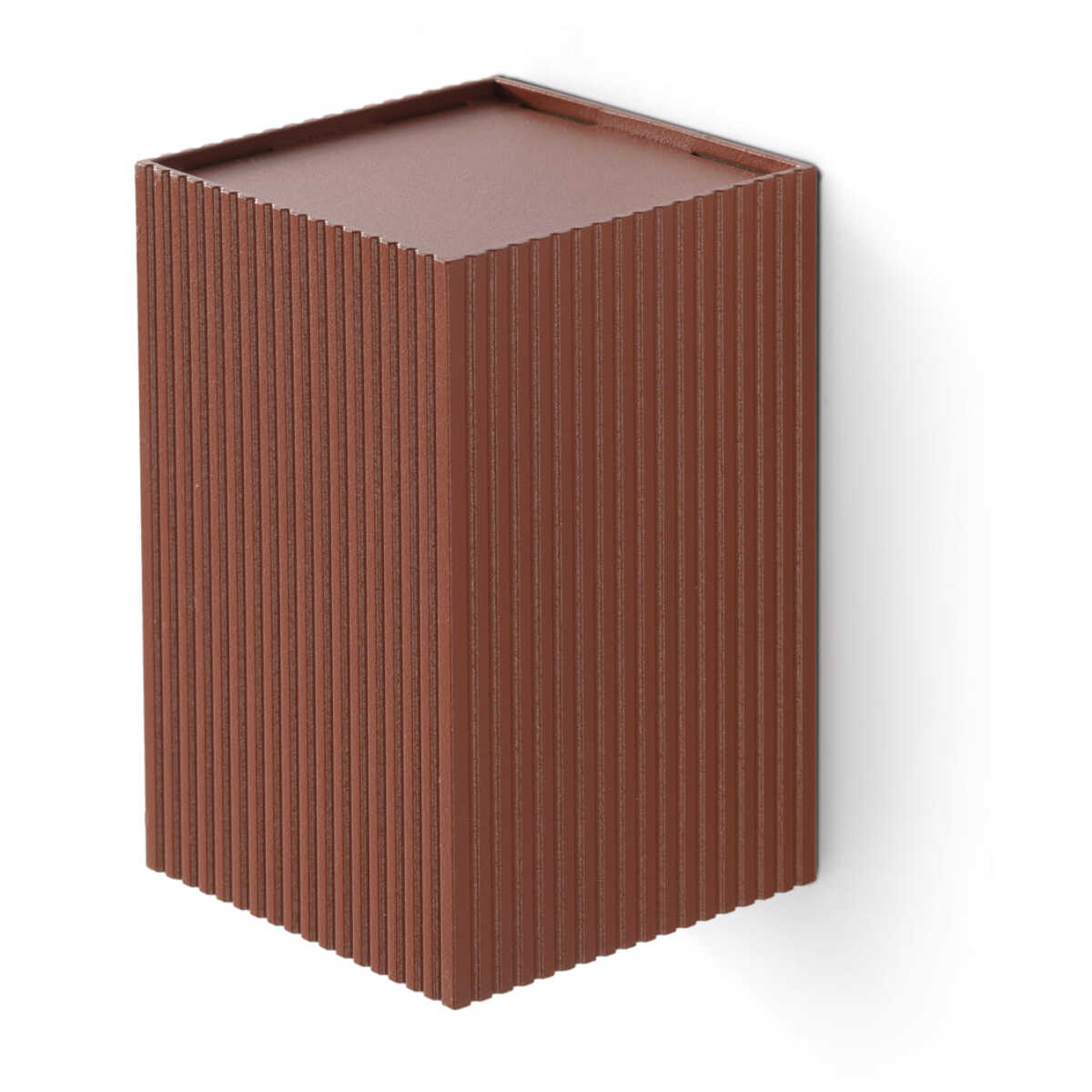 LUNE Applique carré terracotta cannelée