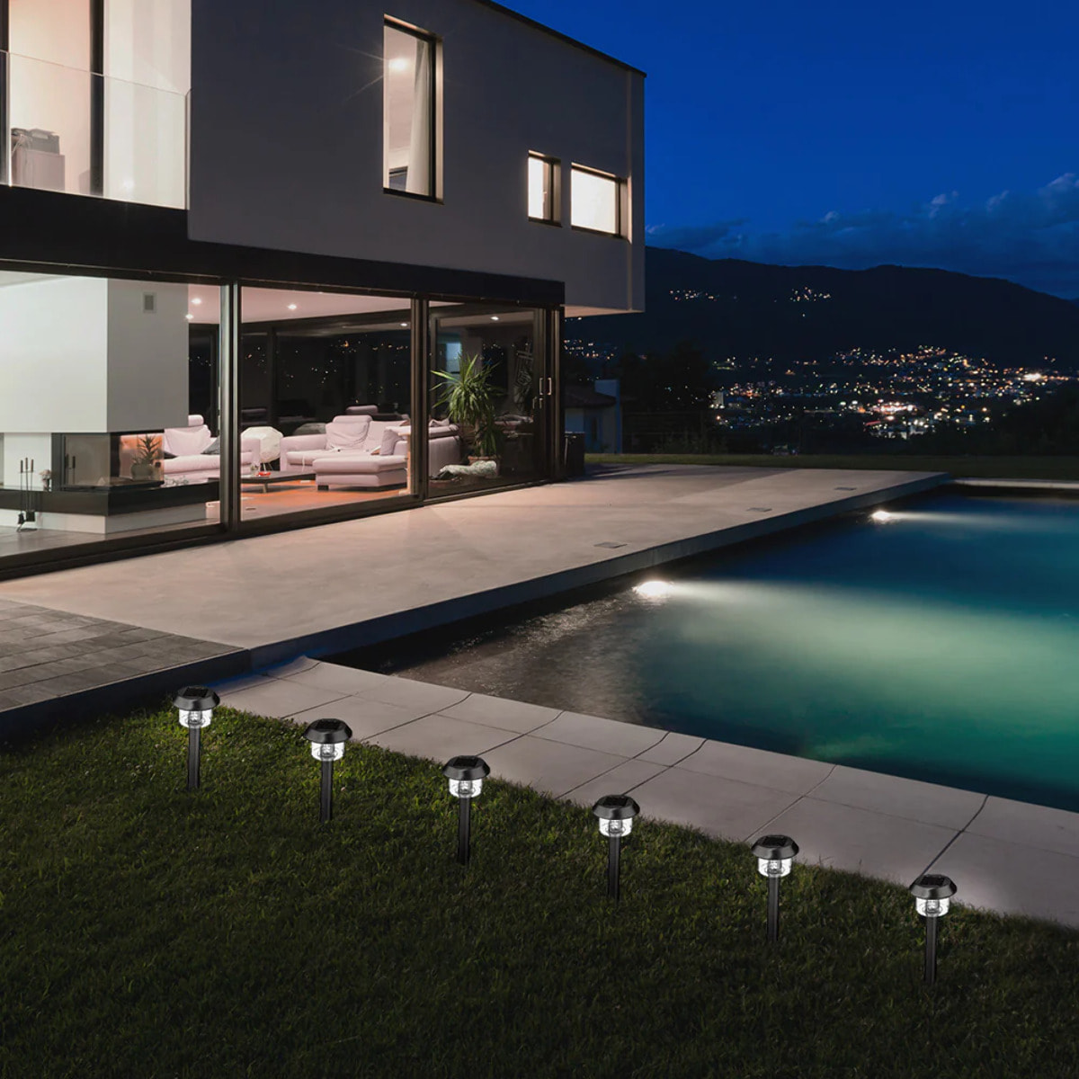 8 Balise solaire à piquer ALESIA H39CM