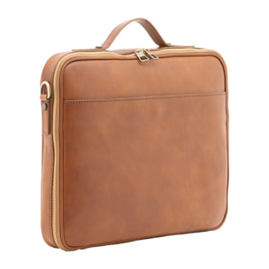 Borsa a mano  unisex In Vera pelle Made in Italy 38x32x6 cm