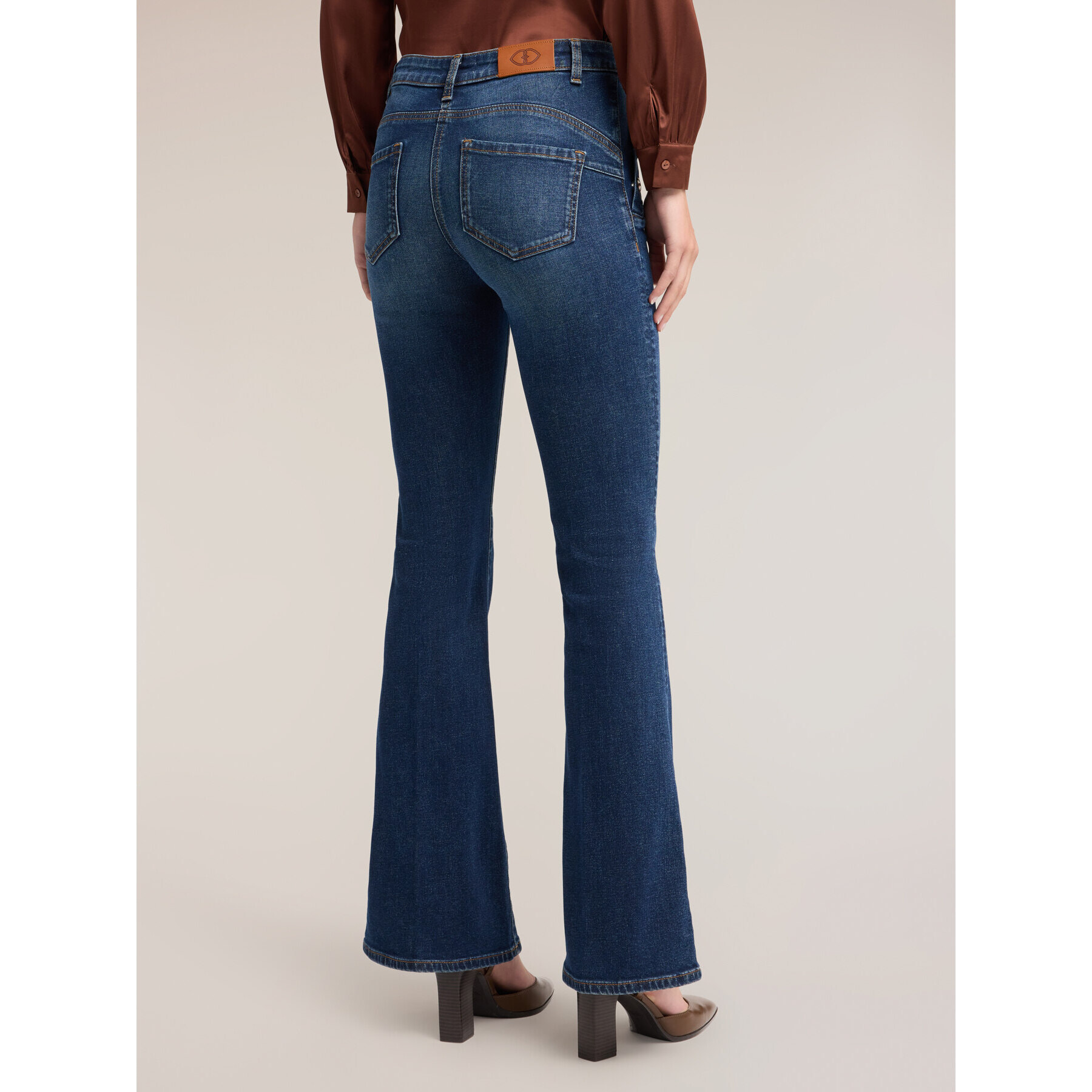 Motivi - Jeans flare con bottoni metallici - Blu