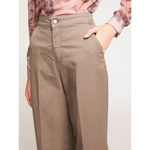 Motivi - Pantaloni wide leg in cotone - Verde