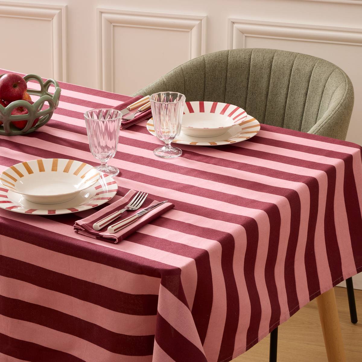 4 serviettes Cherry rouge carmin L40xp40xH0,2cm