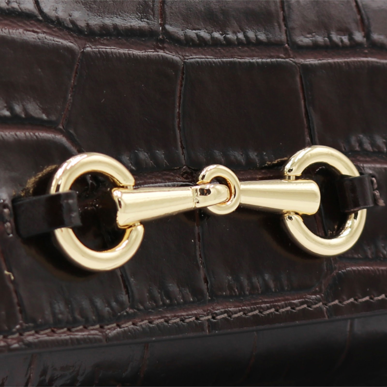 Cartera Cheval Firenze Grant Croc Marrón Oscuro