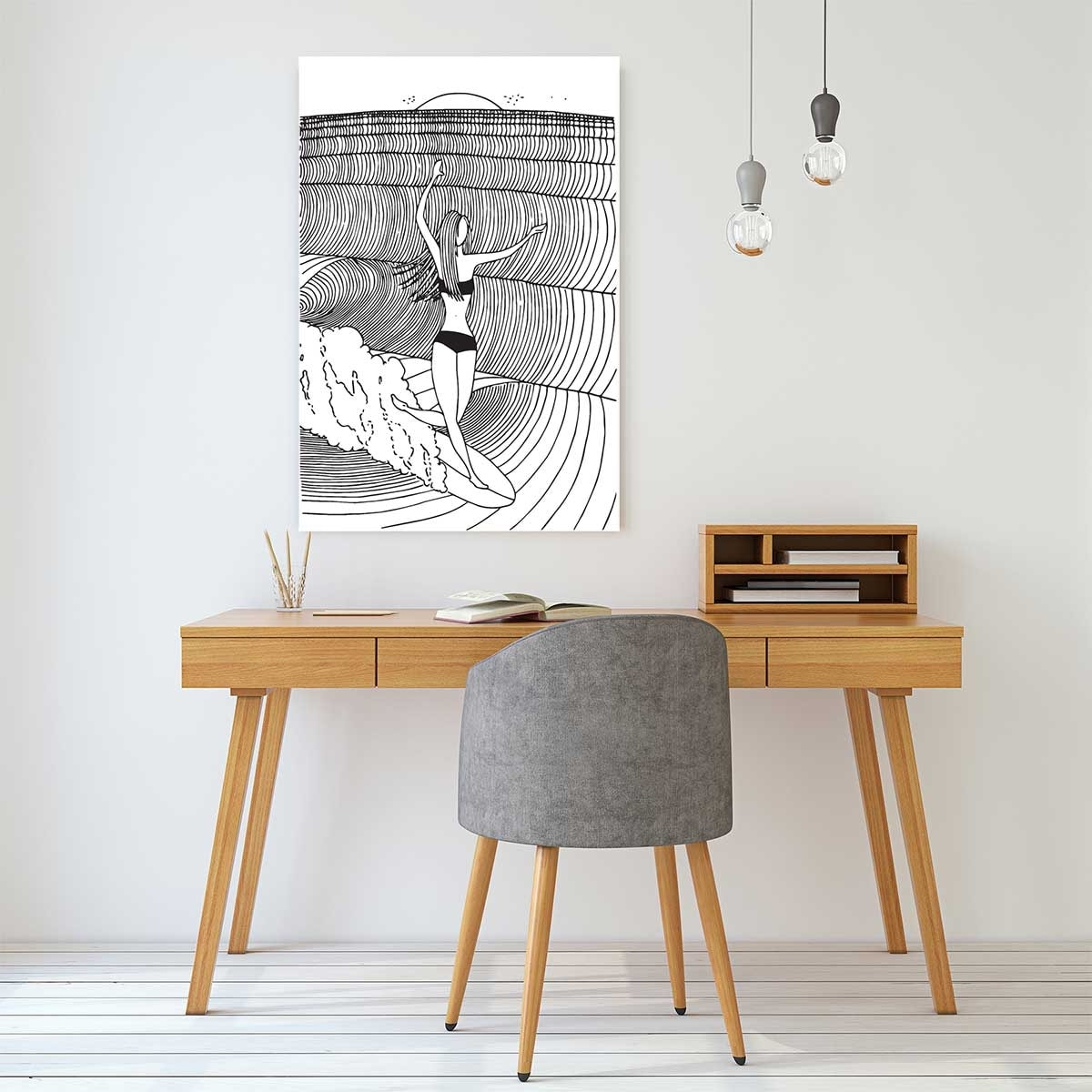 Tableau surfeuse Tableau alu Dibond