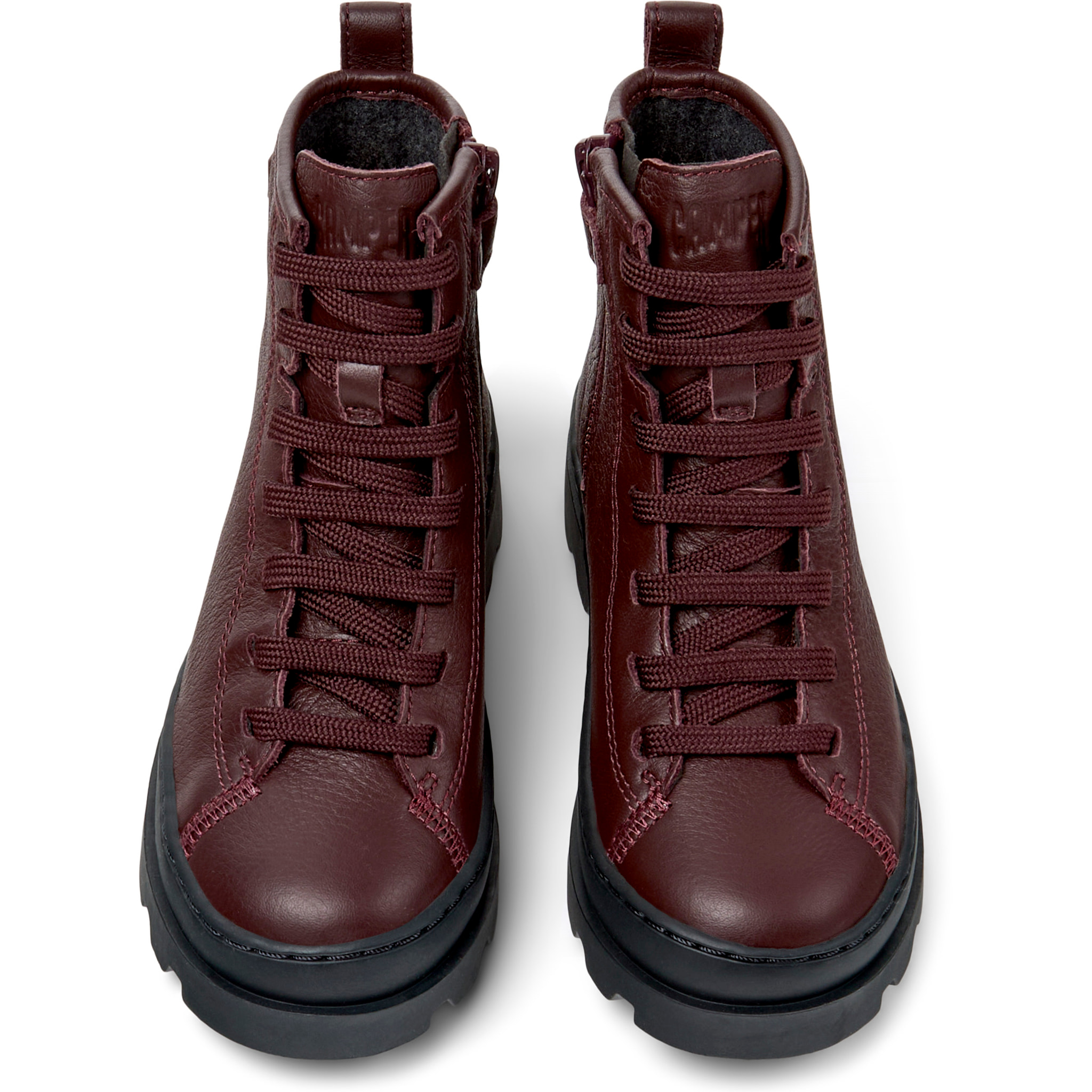 Botines - CAMPER Brutus - Burdeos - Cuero liso