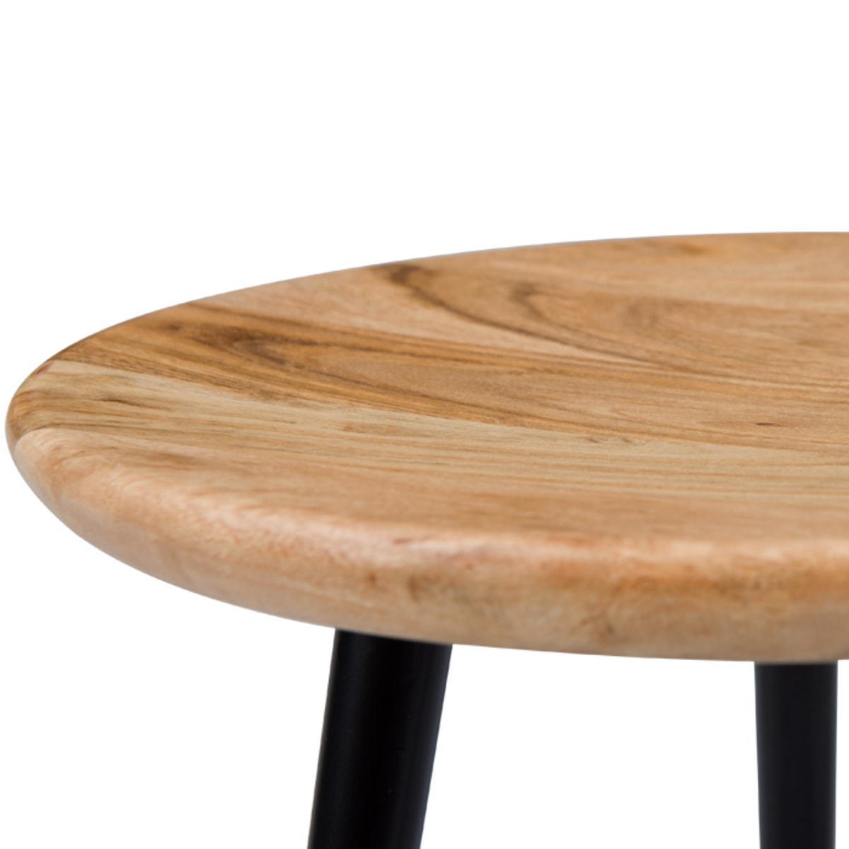 Tabouret rond en bois d'acacia - Modasa