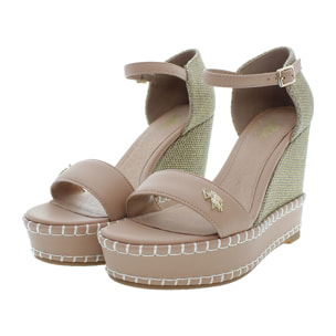 U.S. Polo Assn. - Sandali AYLIN025W/5YC1 in canvas per donna