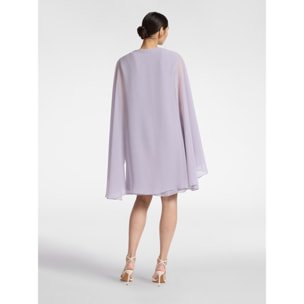 Elena Mirò - Abito layered in georgette - Viola