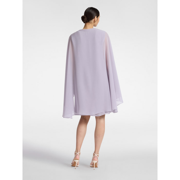 Elena Mirò - Abito layered in georgette - Viola