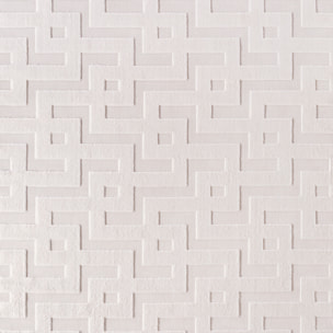 CALVI - Tapis moderne à motif labyrinthe en relief Creme