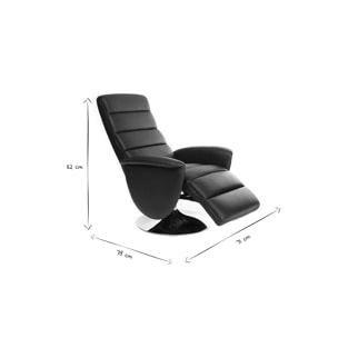 Fauteuil relax manuel blanc NELSON