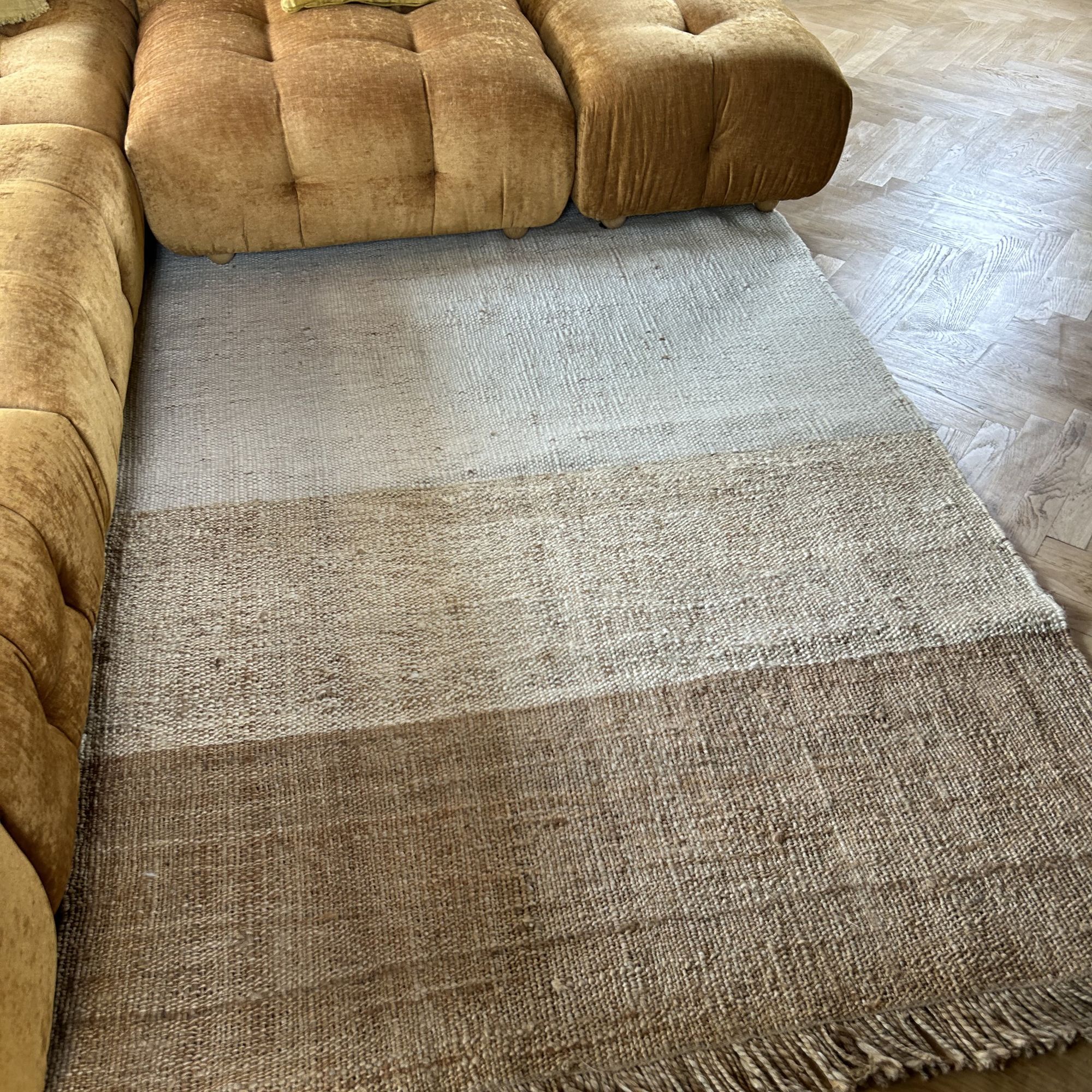 Tapis en jute et laine avec franges 160x230cm FRANCA